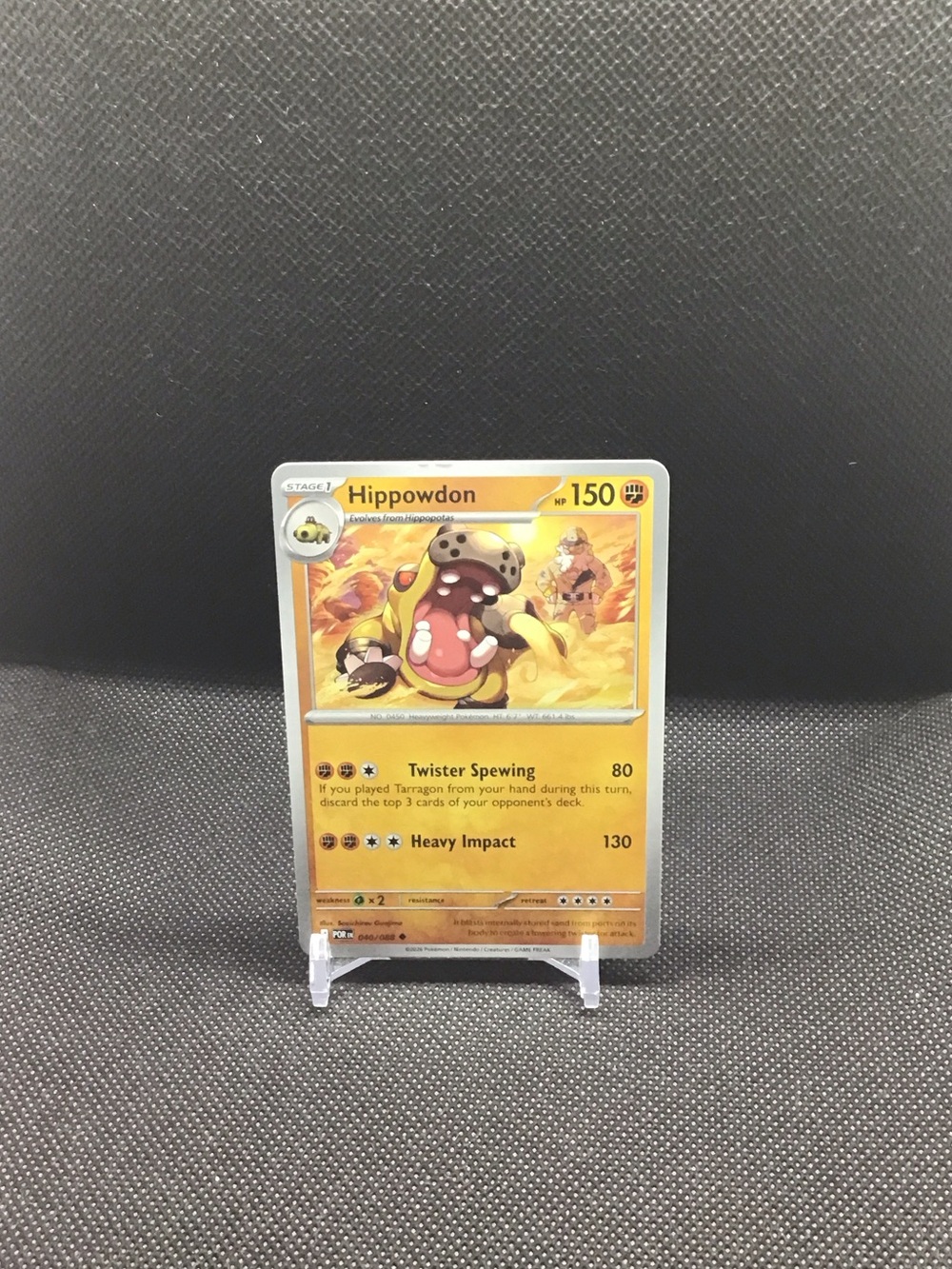 Pokemon Yellow Hippowdon Trading Card